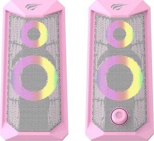 Głośniki komputerowe Havit RGB Różowe (SK202) 2