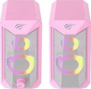 Głośniki komputerowe Havit RGB Różowe (SK202) 3