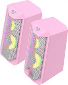 Głośniki komputerowe Havit RGB Różowe (SK202) 5