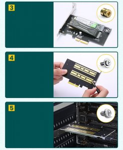 Kontroler Ugreen Adapter PCIe 3.0 x4 do M.2 M-Key + M.2 B-Key 10