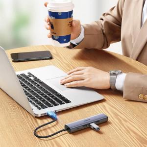 HUB USB Ugreen 1x RJ-45 1x USB-C  + 3x USB-A 3.0 (UGR1219SLV) 20