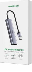 HUB USB Ugreen 1x RJ-45 1x USB-C  + 3x USB-A 3.0 (UGR1219SLV) 26