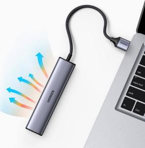 HUB USB Ugreen 1x RJ-45 1x USB-C  + 3x USB-A 3.0 (UGR1219SLV) 28