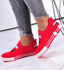Pantofelek24 Wsuwane czerwone trampki damskie /C2-2 12252 T294/ 41 1