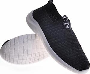 Pantofelek24 Sportowe półbuty męskie czarnym /D2-1 12247 T295/ 44 4