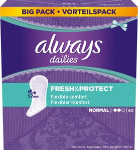 Always Wkładki higieniczne Dailies Fresh & Protect Normal 60 szt. 1
