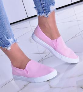 Pantofelek24 Różowe tenisówki damskie slip'on /B6-1 8536 S096/ 41 1