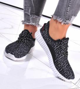 Pantofelek24 Lekkie damskie buty sportowe Czarne /D4-3 12301 T199/ 38 3
