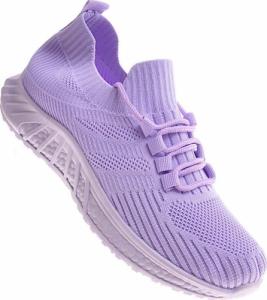 Pantofelek24 Wsuwane liliowe buty sportowe /F3-2 12121 T391/ 37 2