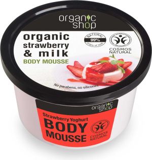 Organic Shop Mus do ciała o zapachu truskawkowego jogurtu 250ml 1