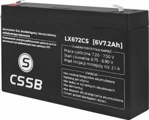 CSSB Akumulator żelowy 6V 7.2Ah 1