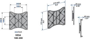 Meliconi Uchwyt ścienny CME ES200 26'' - 40'' 4
