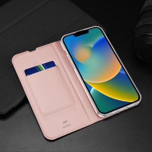 Dux Ducis Skin Pro kabura etui pokrowiec z klapką iPhone 14 Max złoty 22
