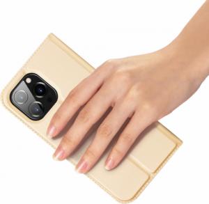 Dux Ducis Skin Pro kabura etui pokrowiec z klapką iPhone 14 Pro Max złoty 18