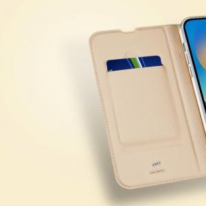 Dux Ducis Skin Pro kabura etui pokrowiec z klapką iPhone 14 Pro złoty 10