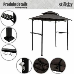 Stilista Stilista Pawilon ogrodowy, 240 x 150 x 245 cm, antracyt 4