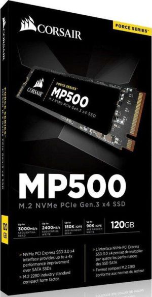 Dysk SSD Corsair MP500 120 GB M.2 2280 PCI-E x4 Gen3 NVMe (CSSD-F120GBMP500) 6