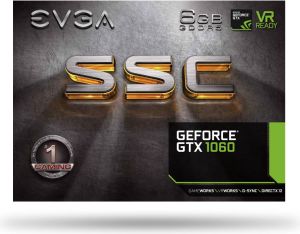 Karta graficzna EVGA GeForce GTX 1060 SSC Gaming ACX 3.0 6GB GDDR5 (06G-P4-6267-KR) 8