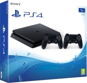 Sony PlayStation 4 Slim 1TB + 2 kontrolery (CUH-2016B 2xDS4) 1