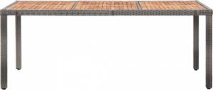 vidaXL vidaXL Stół ogrodowy, 190x90x75 cm, rattan PE i drewno akacjowe, szary 2