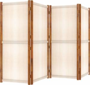 vidaXL vidaXL Parawan 4-panelowy, kremowy, 280 x 180 cm 4