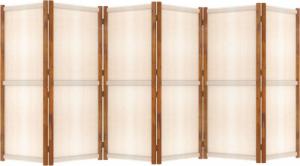 vidaXL vidaXL Parawan 6-panelowy, kremowy, 420 x 180 cm 5