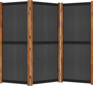 vidaXL Parawan 3-panelowy, czarny, 210 x 180 cm 5