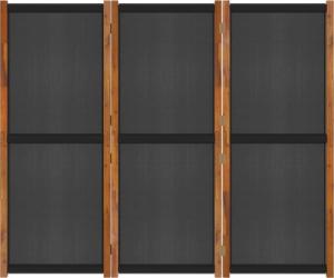 vidaXL Parawan 3-panelowy, czarny, 210 x 180 cm 6