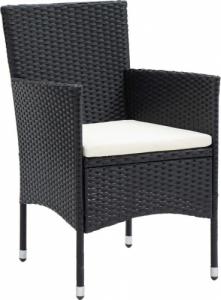 vidaXL vidaXL 7-cz. zestaw mebli ogrodowych z poduszkami, polirattan, czarny 4