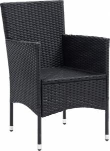 vidaXL vidaXL 7-cz. zestaw mebli ogrodowych z poduszkami, polirattan, czarny 5