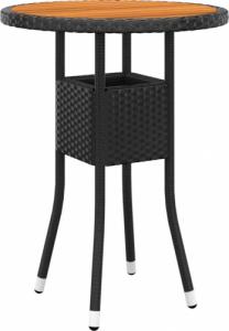 vidaXL vidaXL 3-cz. zestaw mebli ogrodowych, polirattan, czarny 3