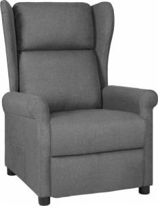 vidaXL vidaXL Elektryczny fotel uszak, rozkładany, szara tkanina 2