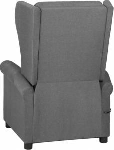 vidaXL vidaXL Elektryczny fotel uszak, rozkładany, szara tkanina 5