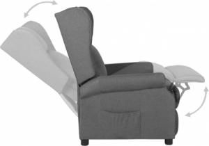 vidaXL vidaXL Elektryczny fotel uszak, rozkładany, szara tkanina 6