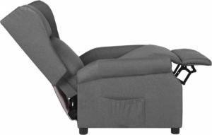 vidaXL vidaXL Elektryczny fotel uszak, rozkładany, szara tkanina 7