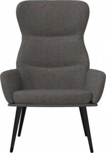 vidaXL vidaXL Krzesło wypoczynkowe, ciemnoszare, obite tkaniną 4