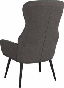 vidaXL vidaXL Krzesło wypoczynkowe, ciemnoszare, obite tkaniną 6