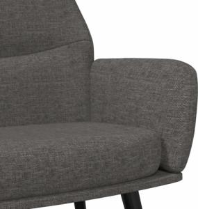 vidaXL vidaXL Krzesło wypoczynkowe, ciemnoszare, obite tkaniną 7