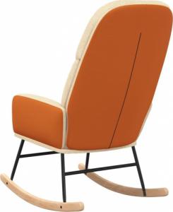 vidaXL vidaXL Fotel bujany, kremowy, tapicerowany tkaniną 7