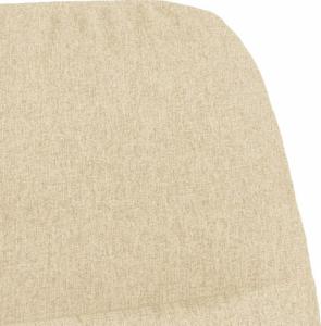 vidaXL vidaXL Fotel bujany, kremowy, tapicerowany tkaniną 8