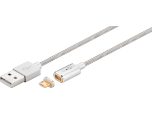 Kabel USB MicroConnect USB A-Micro USB B 1,2m Magnet - USBABMICRO12MAGNET 1