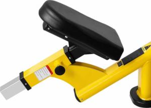 Gymrex Ławka ławeczka treningowa skośna pod sztangę do wyciskania głową w górę czarno-żółta 3