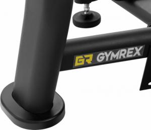 Gymrex Ławka ławeczka treningowa skośna pod sztangę do wyciskania głową w górę czarno-żółta 6