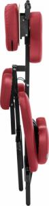 Physa Krzesło do masażu tatuażu przenośne składane Montpellier Red do 130 kg czerwone Krzesło do masażu tatuażu przenośne składane Montpellier Red do 130 kg czerwone 4