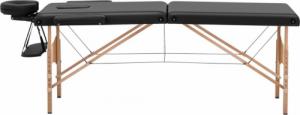 Physa Stół łóżko do masażu drewniane przenośne składane Toulouse Black do 227 kg czarne Stół łóżko do masażu drewniane przenośne składane Toulouse Black do 227 kg czarne 5