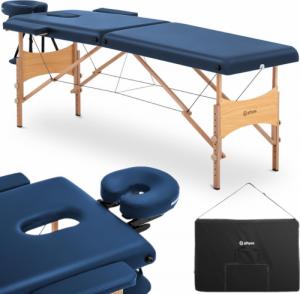 Physa Stół łóżko do masażu drewniane przenośne składane Toulouse Blue do 227 kg niebieskie 1