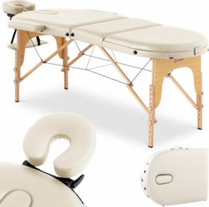 Physa Stół łóżko do masażu przenośne składane z drewnianym stelażem Colmar Beige do 227 kg beżowe Stół łóżko do masażu przenośne składane z drewnianym stelażem Colmar Beige do 227 kg beżowe 1