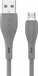 Kabel USB Jellico USB-A - microUSB 1 m Szary (6973771103413) 1