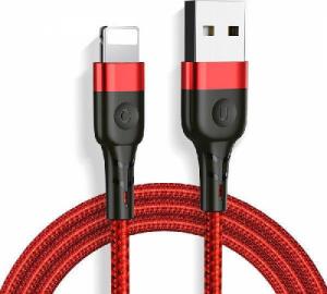 Kabel USB Jellico USB-A - Lightning 1.2 m Czerwony (6972310645797) 1