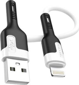 Kabel USB Jellico USB-A - Lightning 1 m Biało-czarny (6973771100948) 1